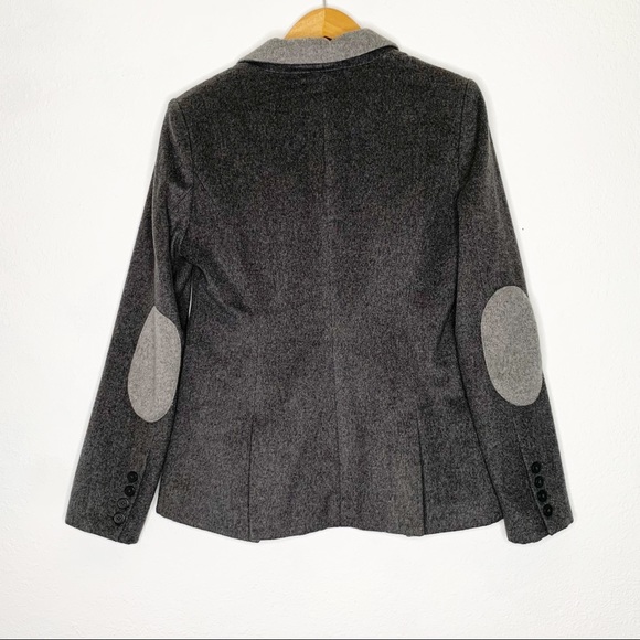 Noel Asmar Womens Size S Melton Wool Blazer Equestrian Jacket Elbow Patches - Picture 3 of 5